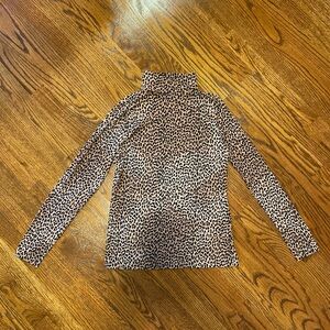 Lands’ End Leopard Print Turtleneck - Size Small 6-8